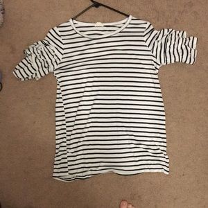 Black and white blouse